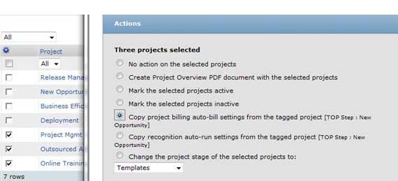 select copy project billing auto-bill settings from the tagged project 