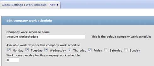 company defined calendar in NetSuite OpenAir