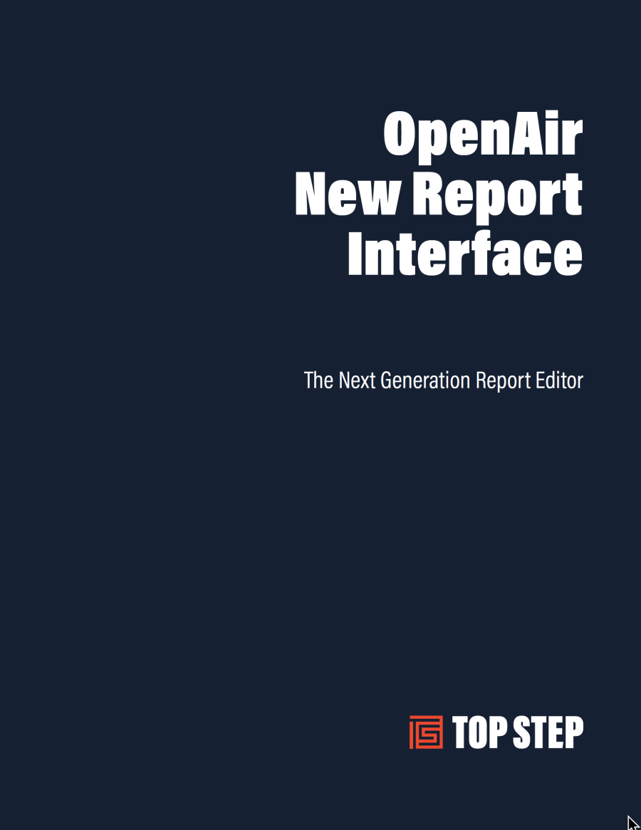 OpenAir Report Interface eBook