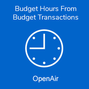Budget Hours From Budget Transactions