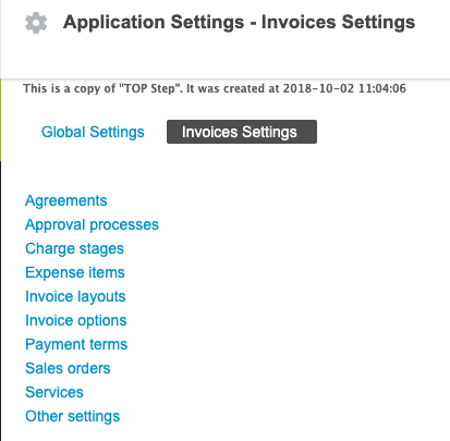 creating an invoice layout in NetSuite OpenAir in invoice settings