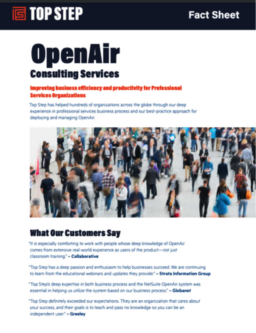 NetSuite OpenAir Services