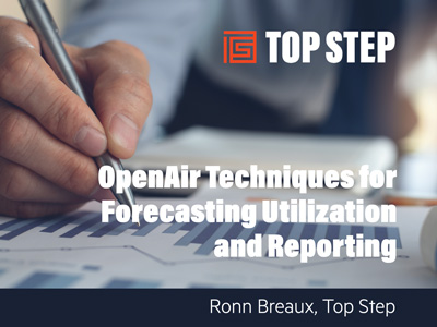 OpenAir Techniques for Forecasting Utilization and Reporting