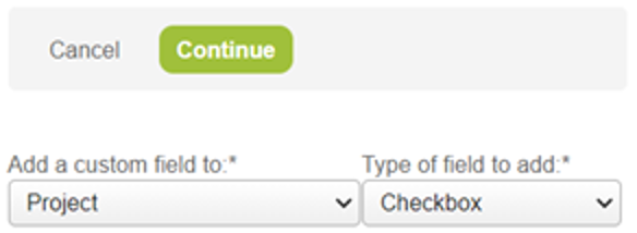 adding a checkbox to the project form