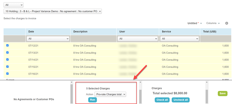 Pro Rata Charges How to Pro-Rate Charges During Invoice Creation in OpenAir | Top Step